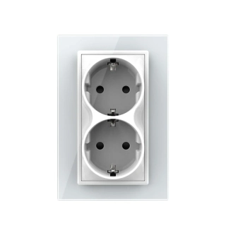 LIVOLO VL-2C7C1-11 Elektrická dvojzásuvka EU – biela
